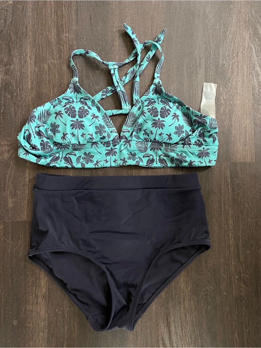 Carve Designs Turquoise Toucan Pineapple Bikini Top S & Boden Bottoms 6
